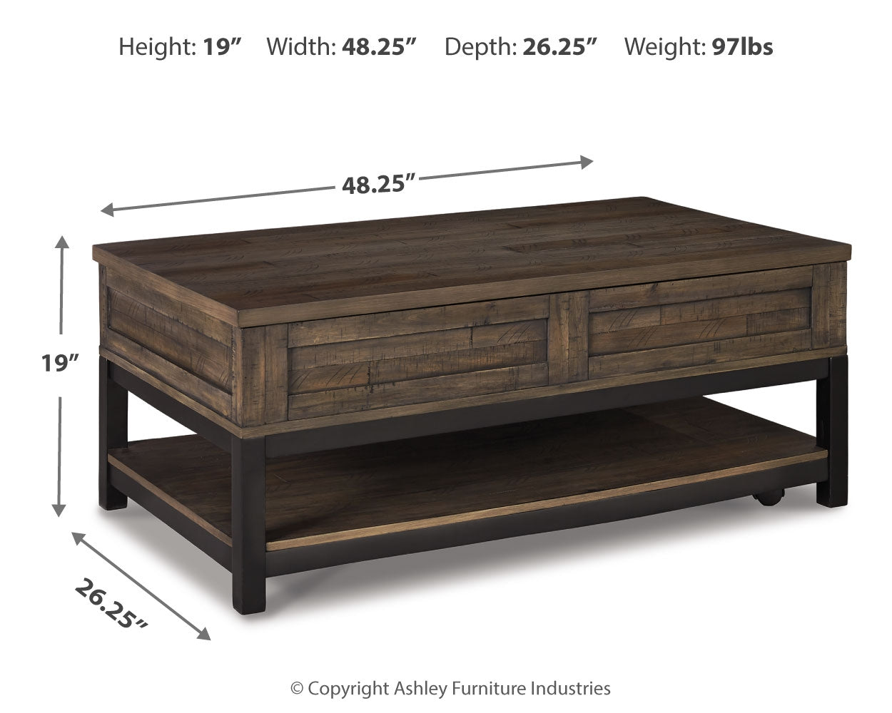 Johurst Coffee Table with Lift Top